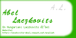 abel laczkovits business card